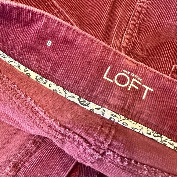 EUC LOFT Maroon Corduroy Mini Skirt - Picture 8 of 10